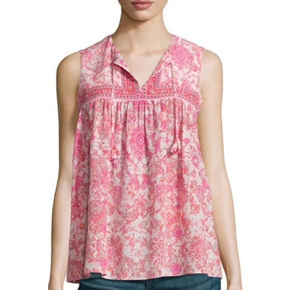 Rebecca Taylor Sleeveless 100% Silk Dreamweaver Top Powder Pink 2 - Picture 9 of 9